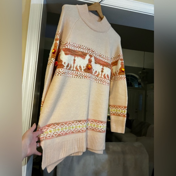 NEW.  NWT Anthropology llama sweater - Picture 11 of 16